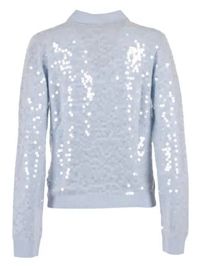 Ermanno Scervino Refined Long-sleeved Polo Shirt With Classic Collar In Blue