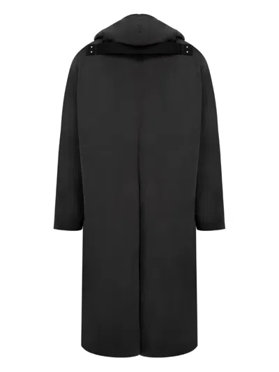 Rick Owens Hooded Coat In Black