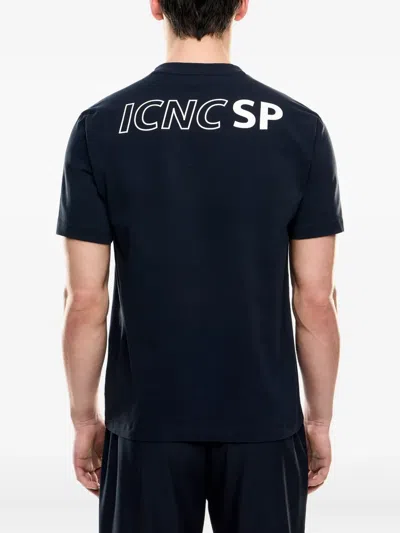 Ea7 Logo-print T-shirt In Blue