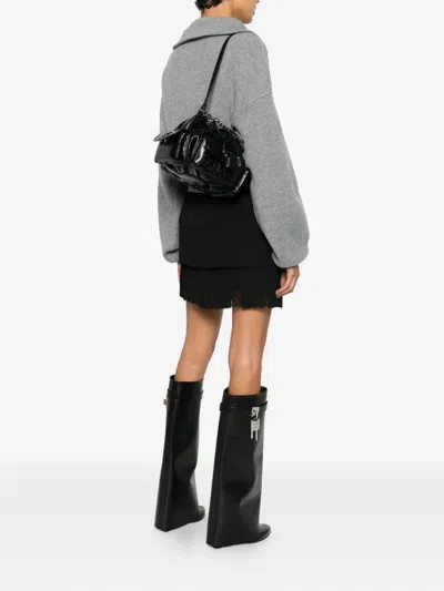 Off-white Chain Strap Bucket Bag Pockets In Black