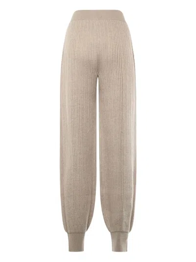 Loro Piana Ribbed Trousers In Brown