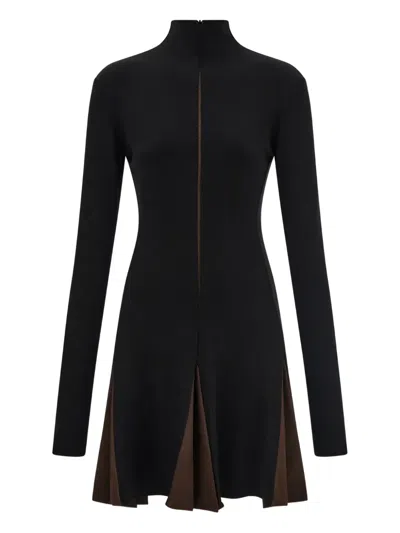 高领迷你连衣裙