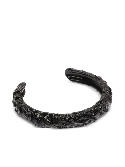 Bally Sculptural-effect Cuff Bracelet In Black
