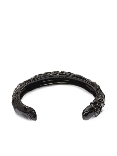 Bally Sculptural-effect Cuff Bracelet In Black