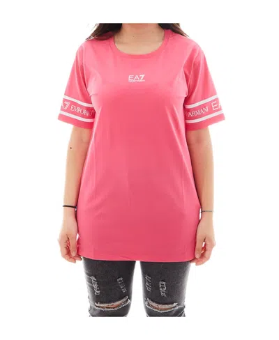 Ea7 Item O-neck Short-sleeved T-shirt In Pink