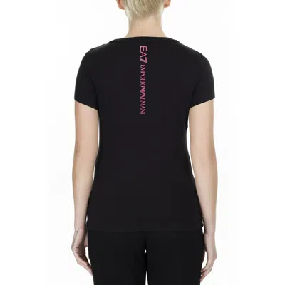 Ea7 Item O-neck Short-sleeved T-shirt In Black