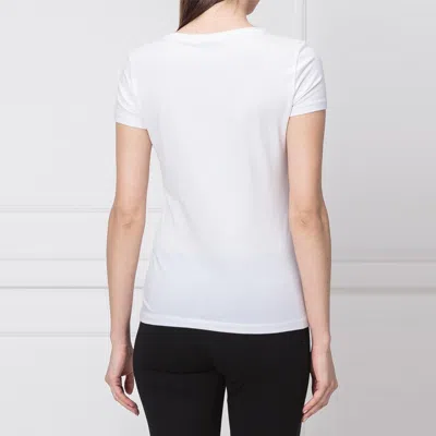 Ea7 Item O-neck Short-sleeved T-shirt In White