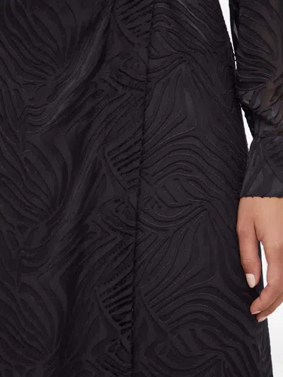 Pinko Patterned Wrap Maxi Dress In Black