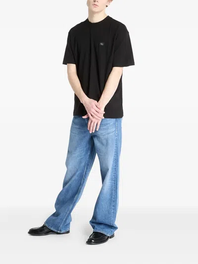 Calvin Klein Jeans Est.1978 Logo-patch T-shirt In Black