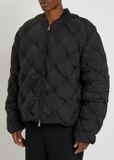 Represent Mens Jet Black Pillow Quilted Puffer Jacket Xl In Black