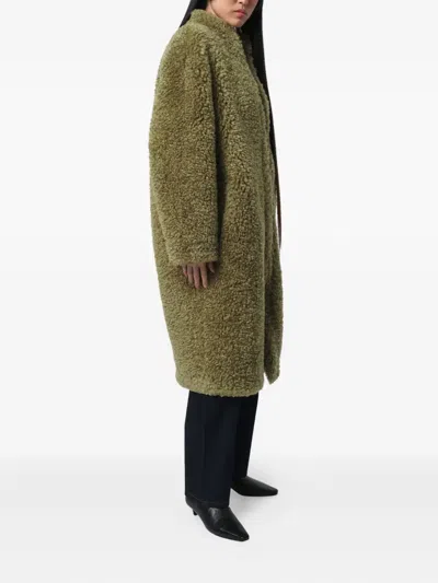 Apparis Jude Bouclette Coat In Green