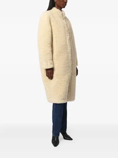 Apparis Jude Bouclette Coat In Neutral