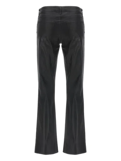 L'agence Sneeki Coated Flared Jeans In Black