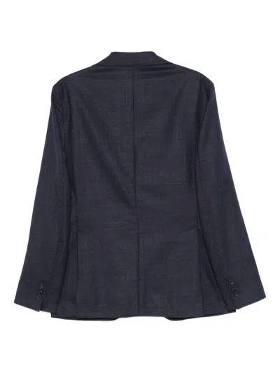 Luigi Bianchi Mantova Button Blazer In Blue