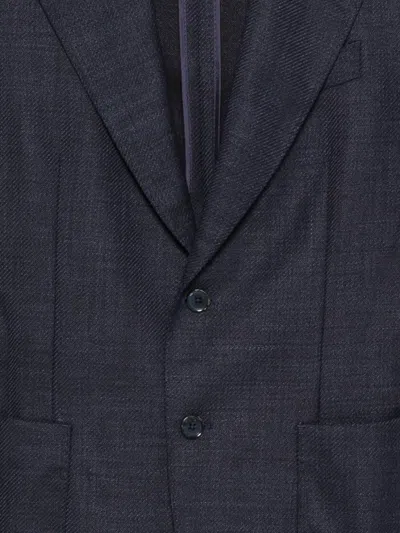 Luigi Bianchi Mantova Button Blazer In Blue