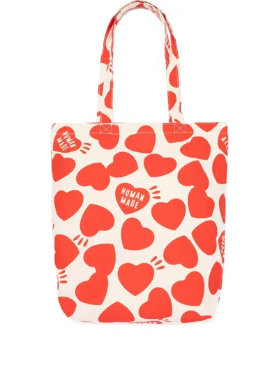 Human Made Heart-print Reversible Tote Bag In Multi