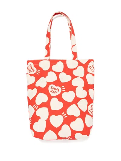 Human Made Heart-print Reversible Tote Bag In Multi
