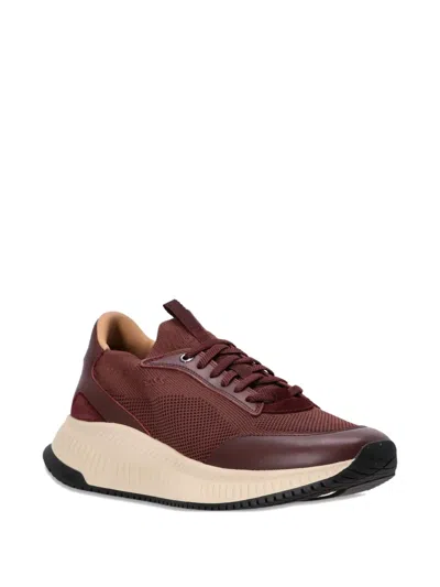 Hugo Boss Ttnm Evo Panelled Sneakers In Red