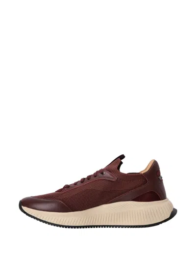 Hugo Boss Ttnm Evo Panelled Sneakers In Red