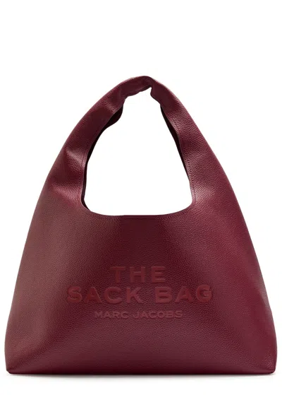 Marc Jacobs Leather Tote Bag Top Handle In Burgundy