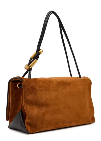 Marc Jacobs The Large Dual Suede Shoulder Bag In Brown