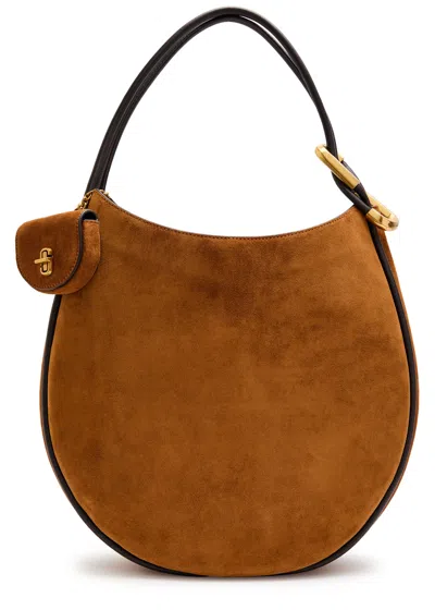 Marc Jacobs The Crescent Large Dual Hobo Bag In Suede In Brown