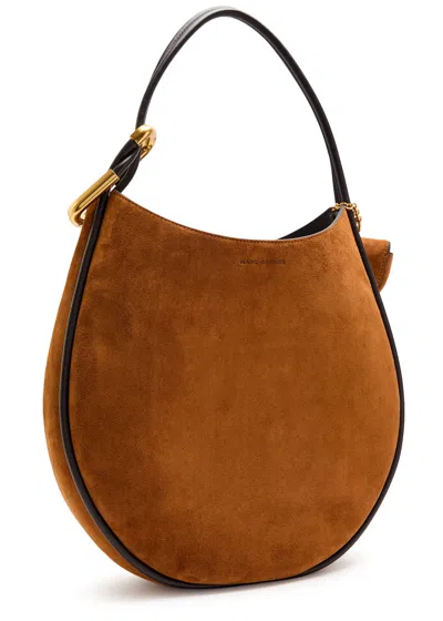 Marc Jacobs The Crescent Large Dual Hobo Bag In Suede In Brown