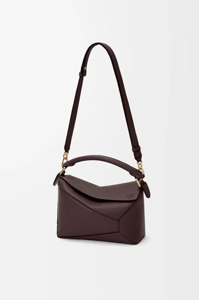 Loewe Puzzle Edge Small Top-handle Bag In Grain Leather In Brown