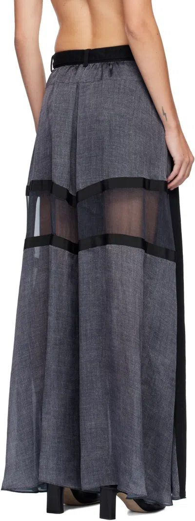 Sacai Patchwork Jeans In Black