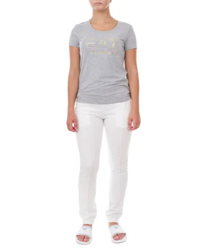 Ea7 Item O-neck Short-sleeved T-shirt In Gray