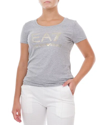 Ea7 Item O-neck Short-sleeved T-shirt In Gray
