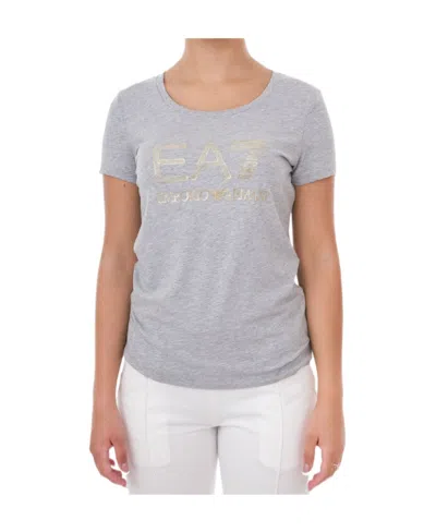 Ea7 Item O-neck Short-sleeved T-shirt In Gray