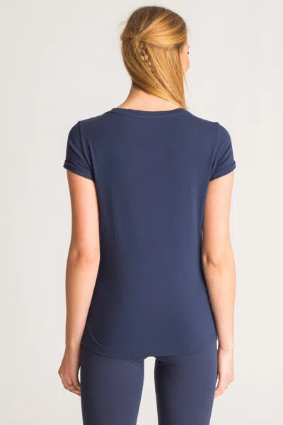 Ea7 Logo Details T-shirt In Blue