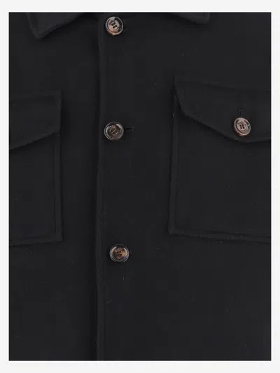 Moorer Wool And Cashmere Jacket In Blue