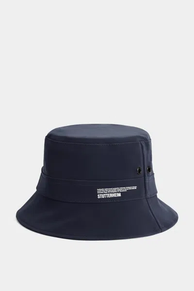 Stutterheim Beckholmen Matte Bucket Hat In Blue