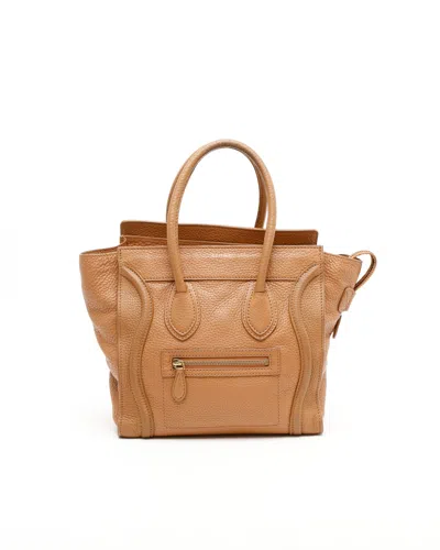 Celine Céline Micro Luggage Bag In Brown