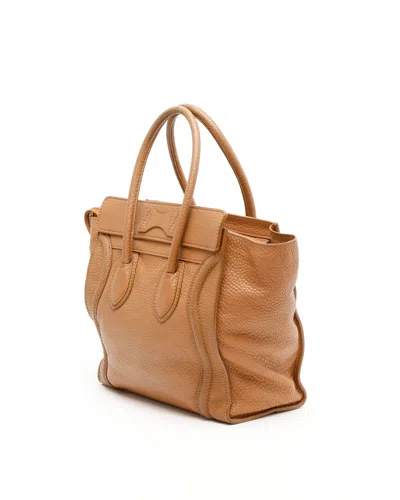 Celine Céline Micro Luggage Bag In Brown