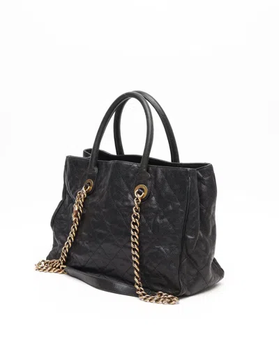 Pre-owned Chanel Cc Caviar Tote Bag In Black