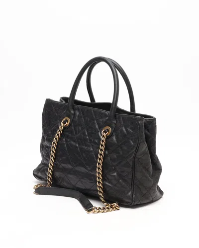 Pre-owned Chanel Cc Caviar Tote Bag In Black