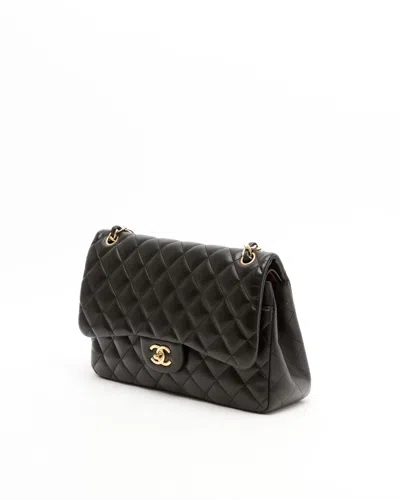 Pre-owned Chanel Classic Jumbo Double Flap Bag In Black