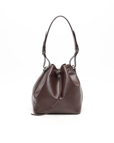 Pre-owned Louis Vuitton Epi Petit Noé Bag In Brown