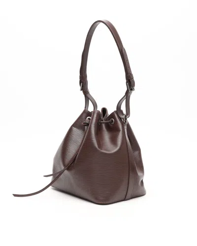 Pre-owned Louis Vuitton Epi Petit Noé Bag In Brown