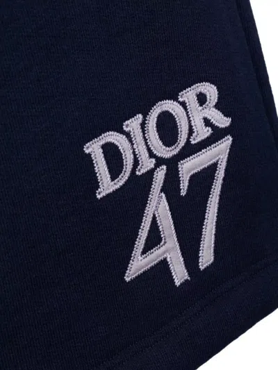 Dior Casual Shorts With Drawstring And Pockets In Blue