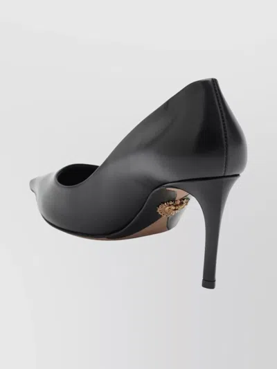Dolce & Gabbana Calfskin Pointed Toe Stiletto Pumps In Black