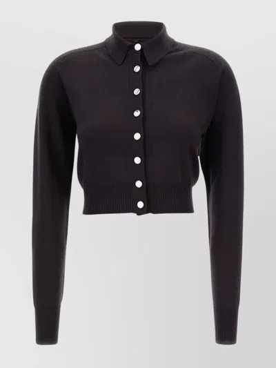Sportmax Cropped Cardigan Pointed Collar