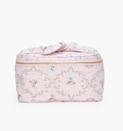 Hill House Home The Bow Top Quilted Cosmetic Bag In Pink
