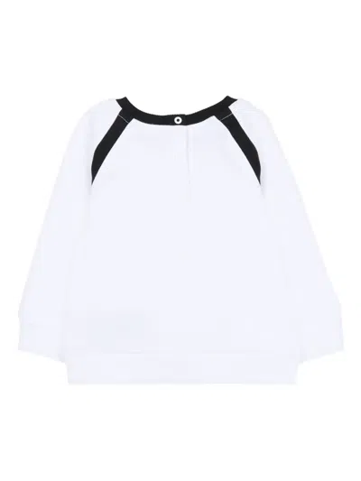 Balmain Raglan Crew-neck Sweatshirt In White