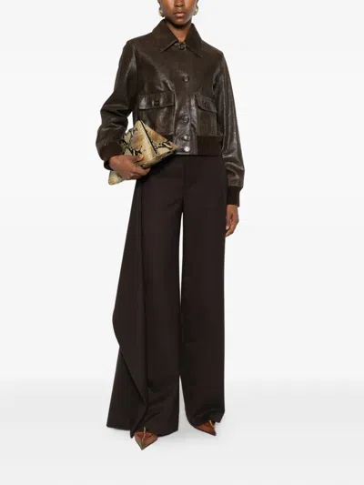 Valstar Bomberjacke Aus Leder In Burgundy