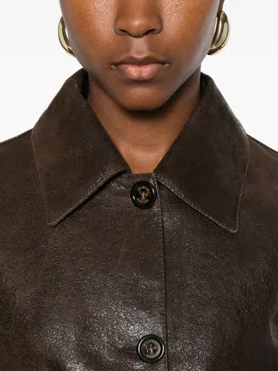 Valstar Bomberjacke Aus Leder In Burgundy