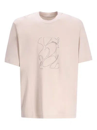 Armani Exchange T-shirt Mit Grafischem Print In Neutral